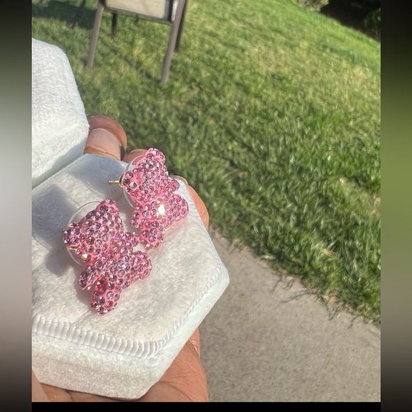 Swarovski Pink Bear Earrings - Picture 6 of 9